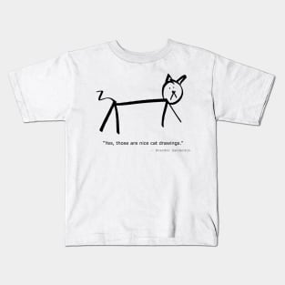 A Nice Cat Drawing Kids T-Shirt